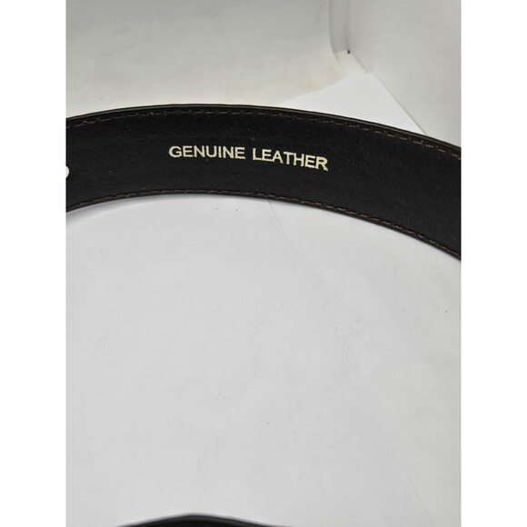 Vintage Fossil Concho Belt Mens Size 95/38 Brown Full Grain Cow Hide Medallion - Picture 4 of 10